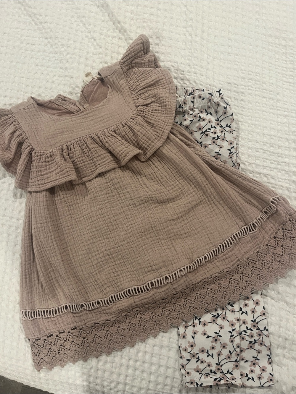 Jessica Simpson Mauve Ruffle Set for Girls